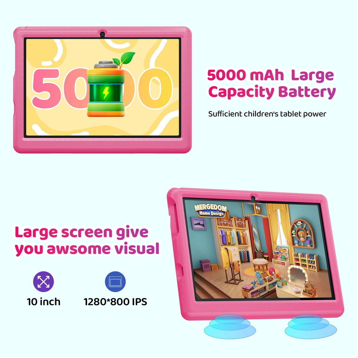KT1006 10.1 Inch Kids Tablet Gift for Children.