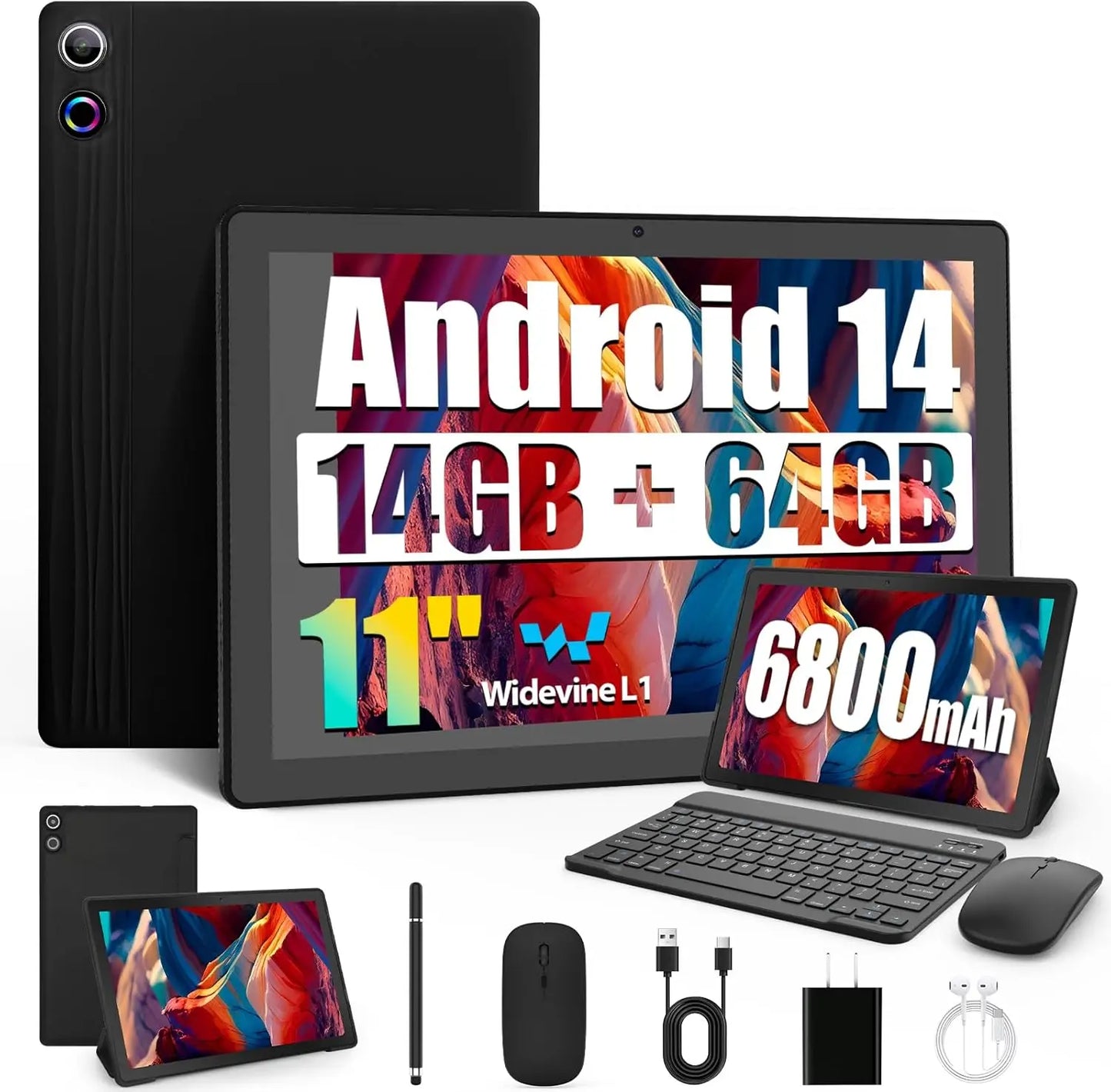 A7L 10.1 Inch Android14 Tablet HD IPS WiFi .