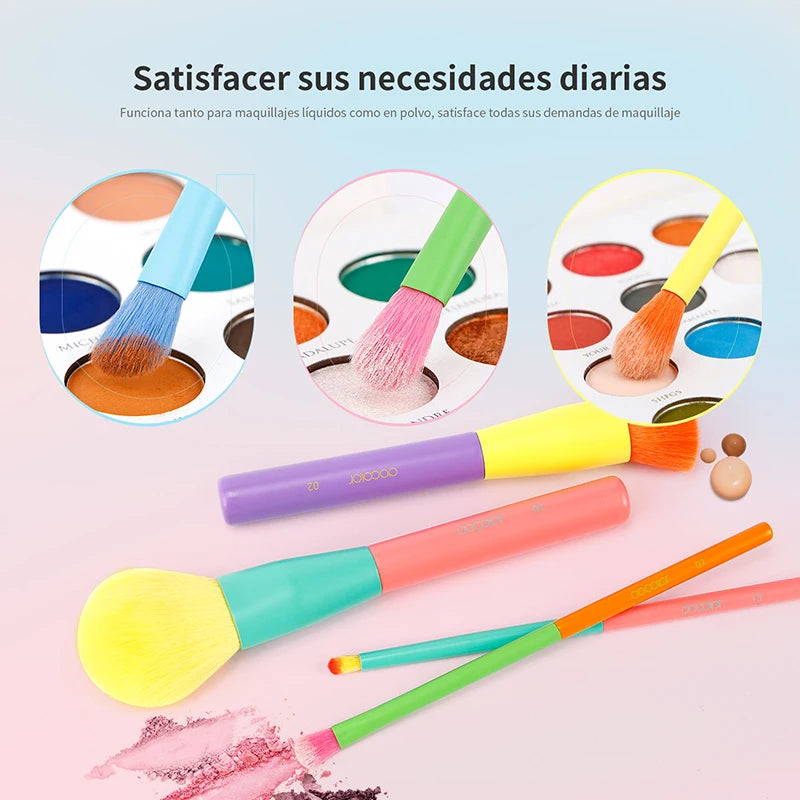 Docolor Colorful Makeup brushes set Cosmetic Foundation .