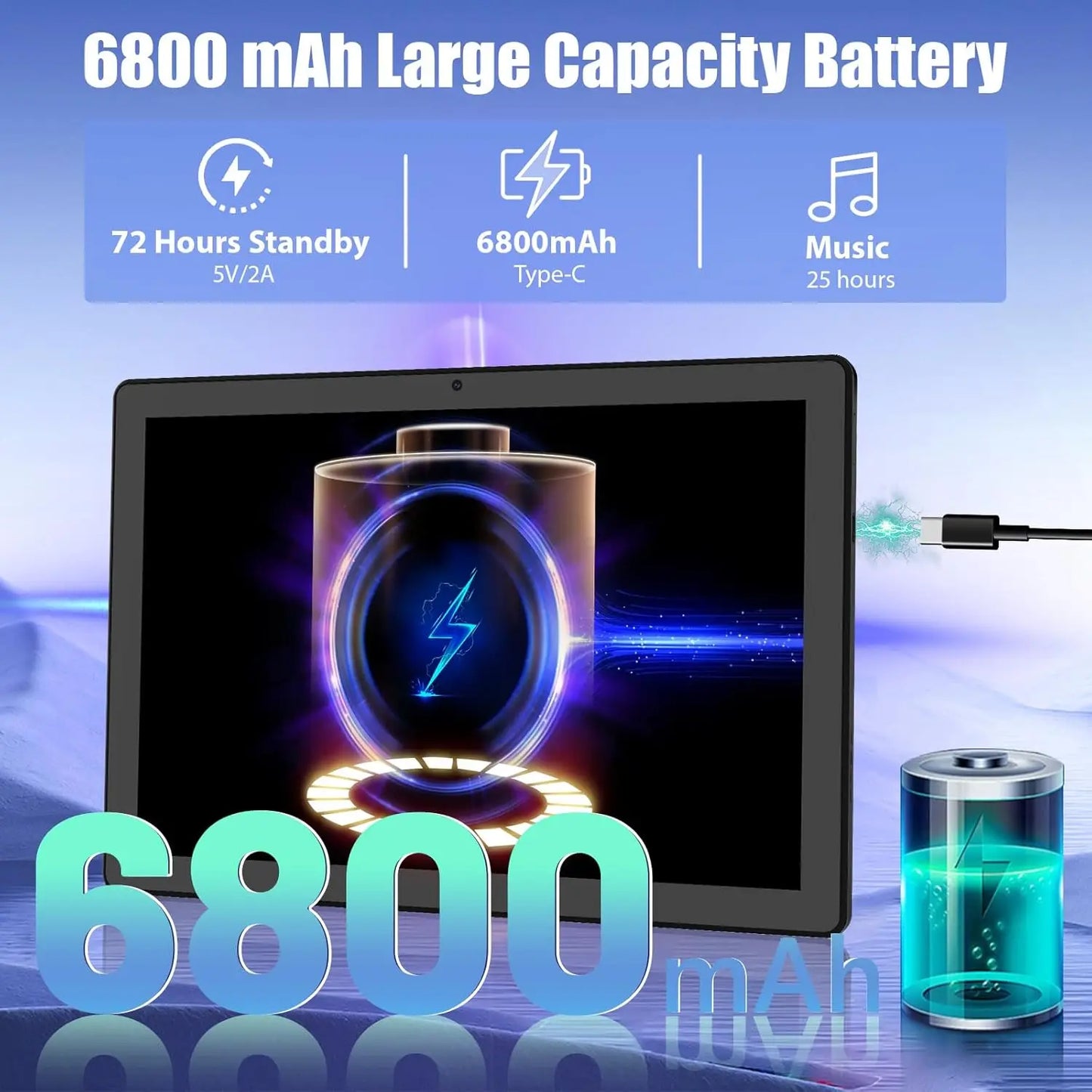 A7L 10.1 Inch Android14 Tablet HD IPS WiFi .