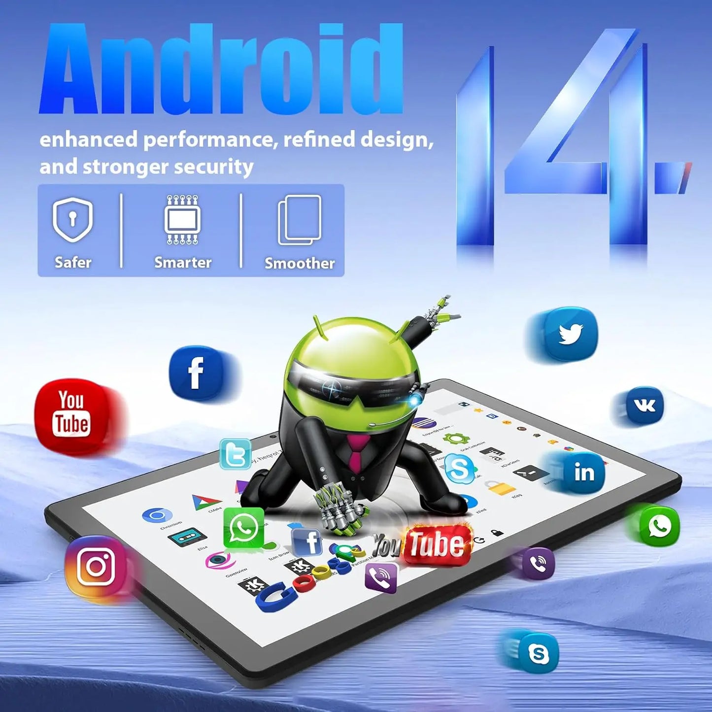 A7L 10.1 Inch Android14 Tablet HD IPS WiFi .