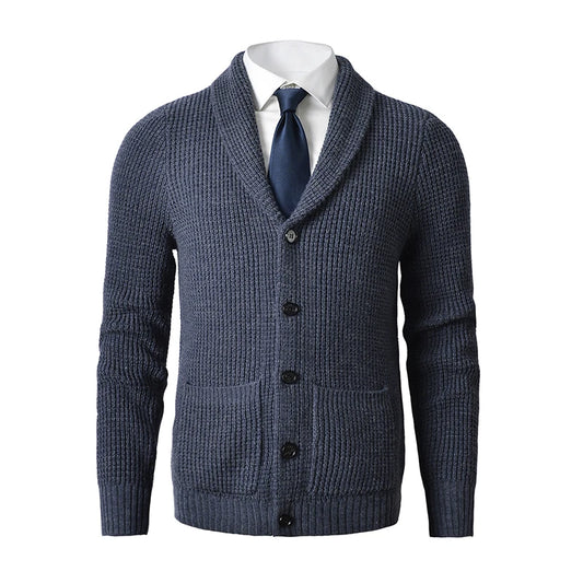 Men's Shawl Collar Cardigan Sweater.