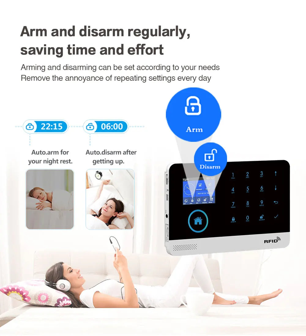 Smart Alarm System for Home Burglar Security.