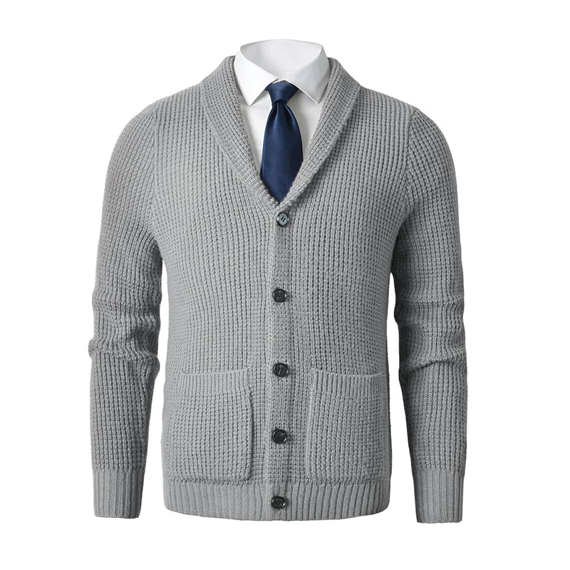 Men's Shawl Collar Cardigan Sweater.