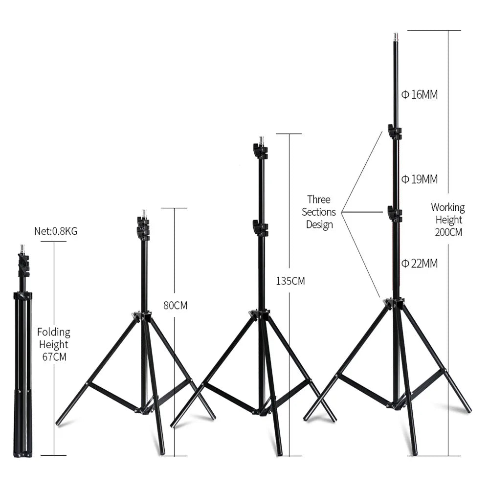 Photography Kits Professional Light System Equipment.