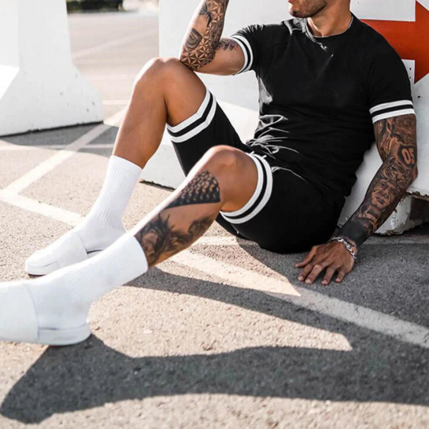 Summer 2 Pieces Men Sportswear .