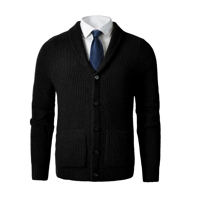 Men's Shawl Collar Cardigan Sweater.
