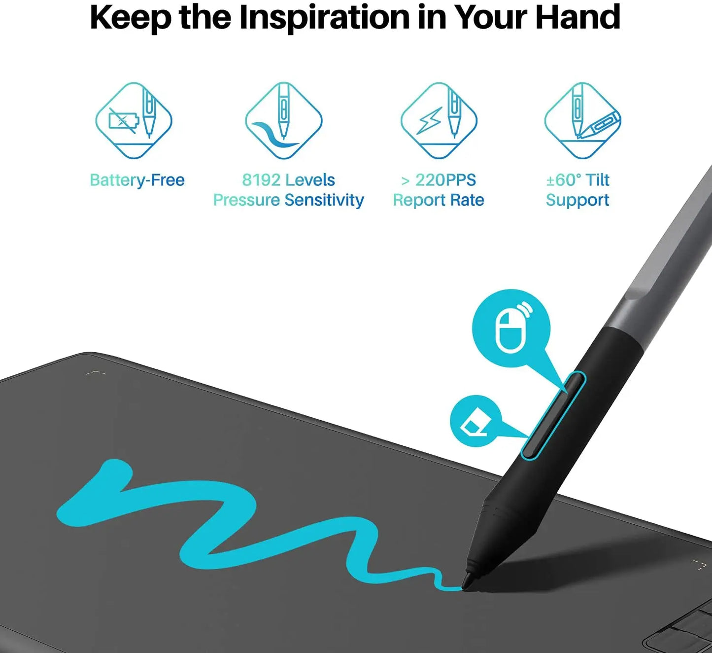 Graphics Pen Tablets Compatible with Mac Windows .