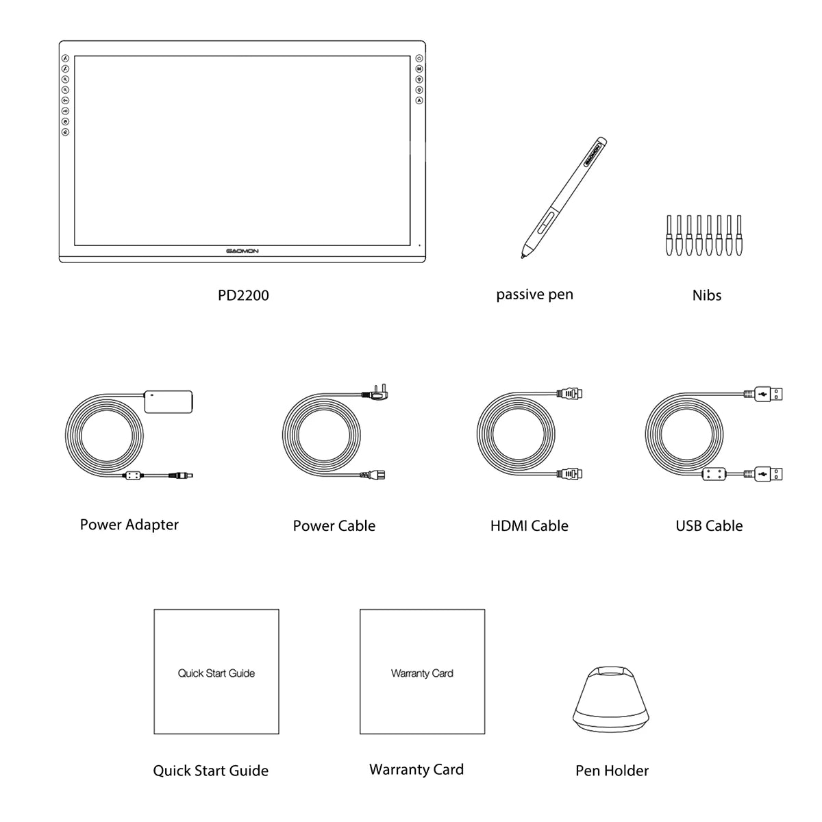 GAOMON Graphic Drawing Tablet Monitor Pen display.