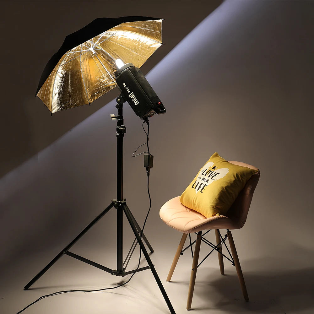 Photography Gold Silver Translucent White soft Umbrella .