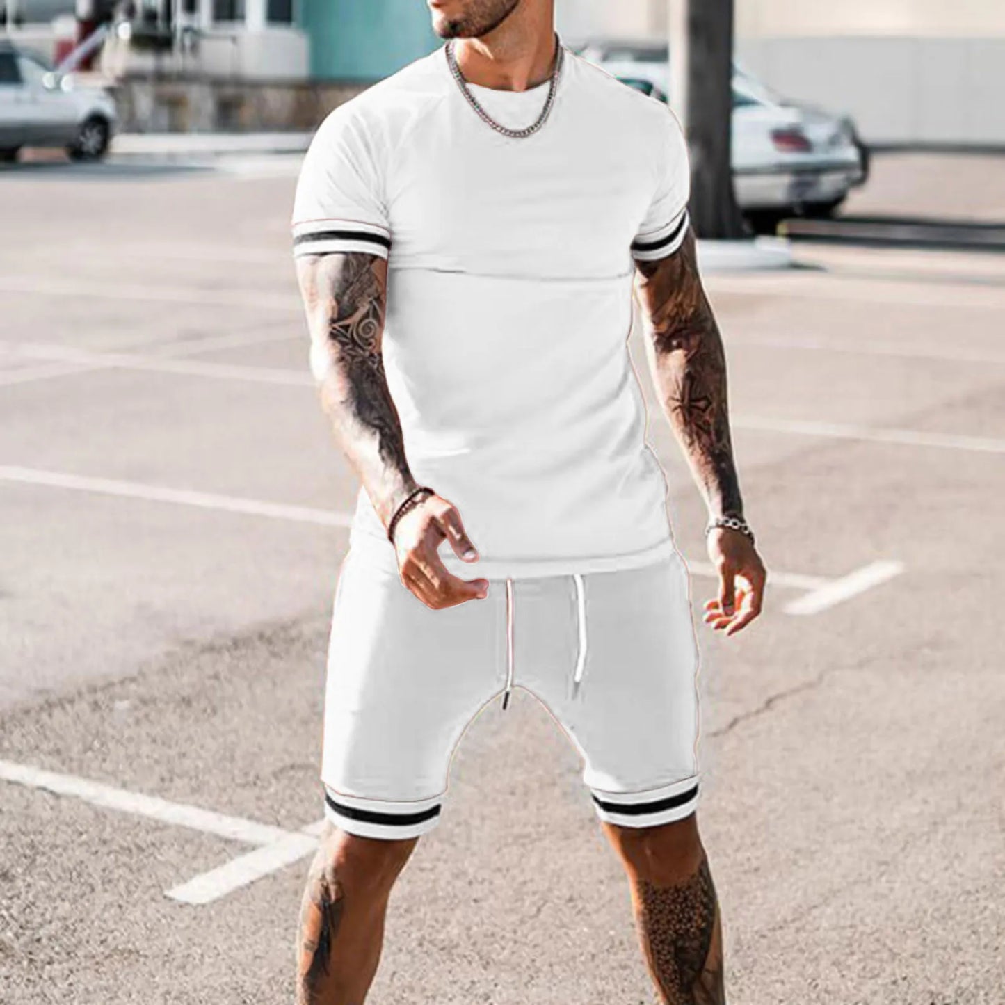 Summer 2 Pieces Men Sportswear .