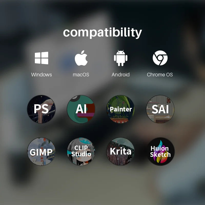 Graphics Pen Tablets Compatible with Mac Windows .