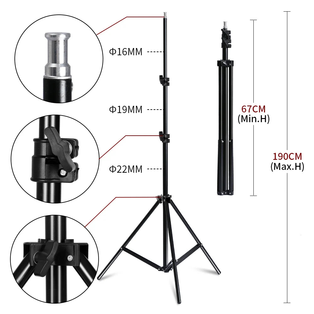 Photography Lighting Kit 2x3M Photo Background.