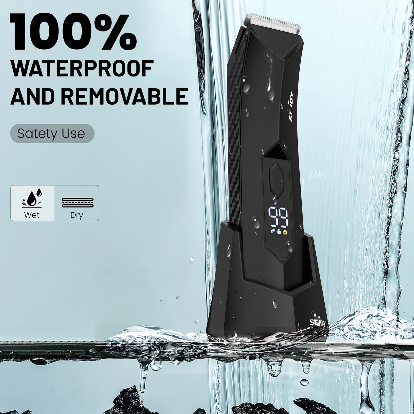 SEJOY Hair Trimmer Men Facial Beard Body Grooming Rechargeable.