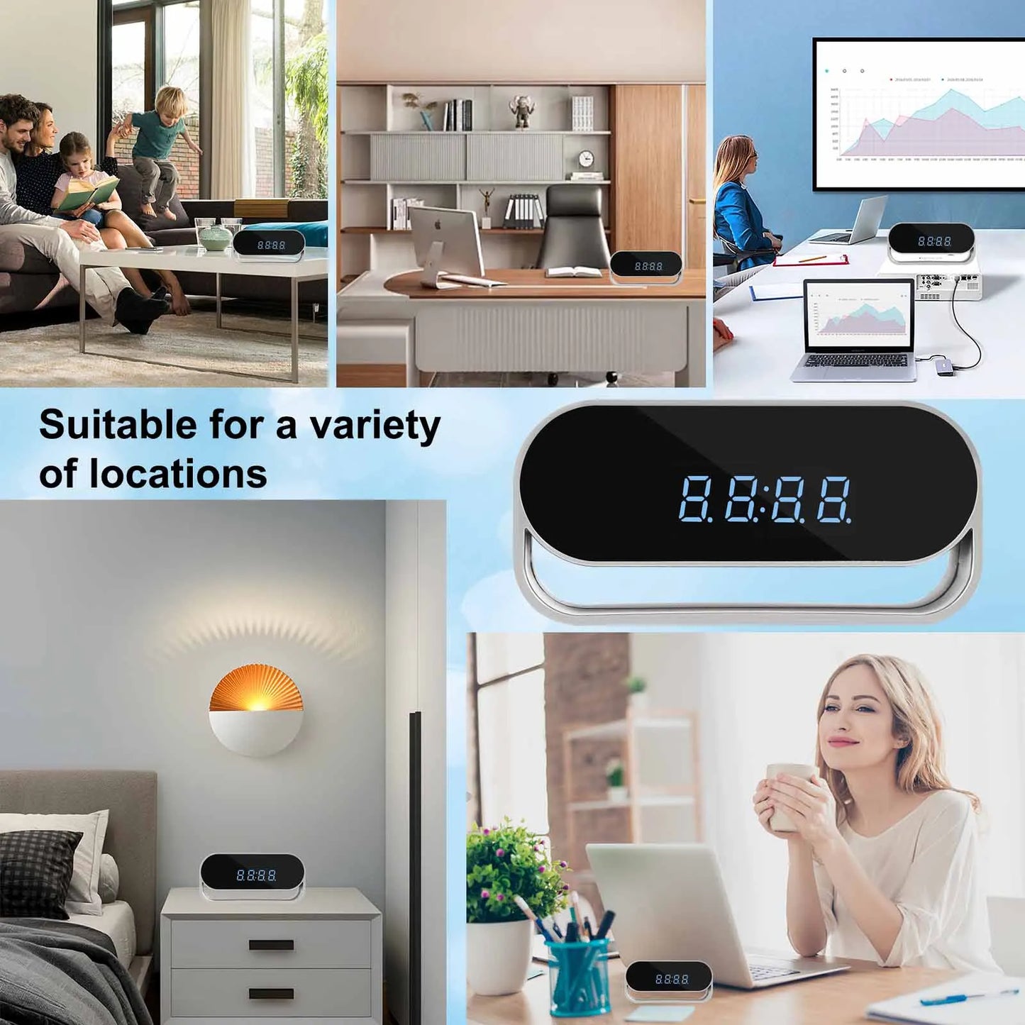 4K HD Camera Clock - Covert Surveillance .