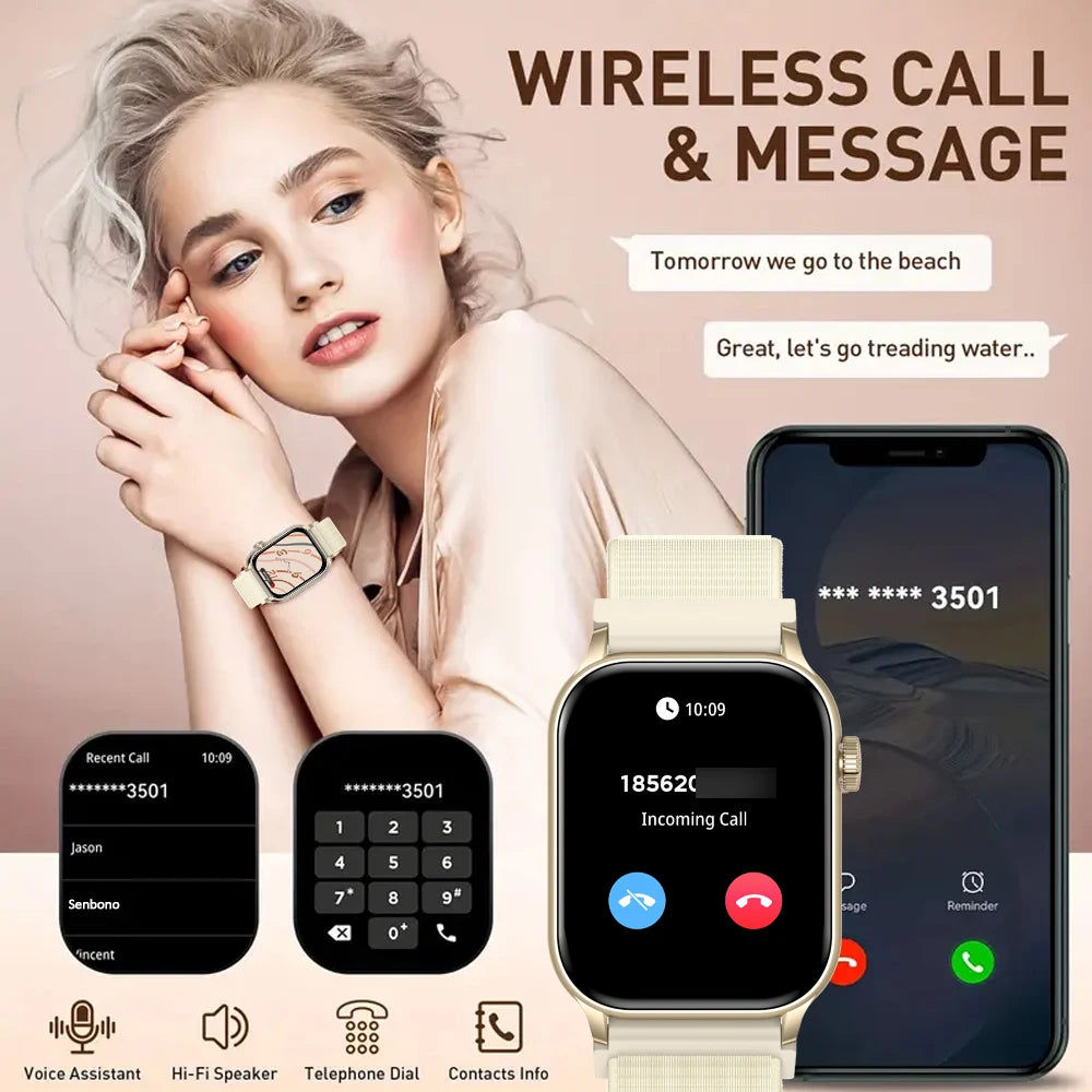 Smart Watch Bluetooth Call LED Flashlight Men, Women.