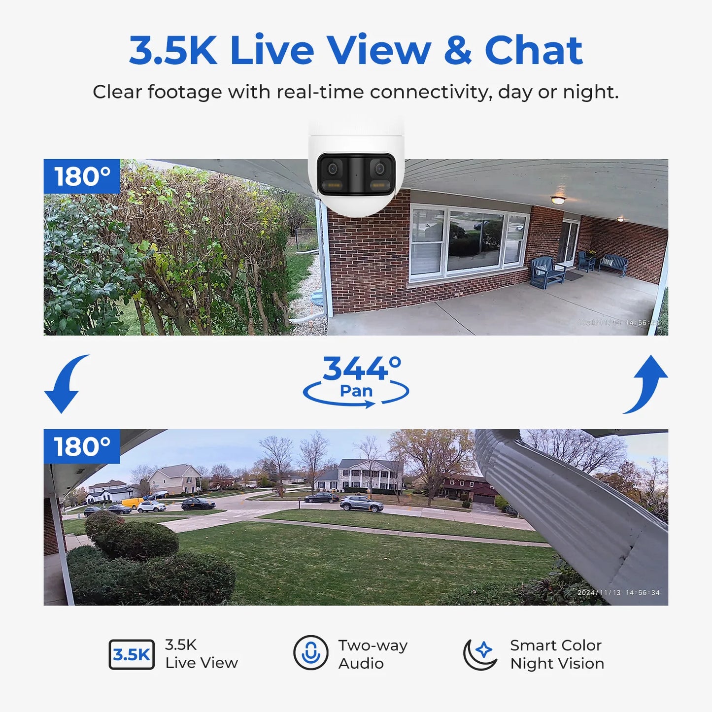 IMILAB New 3.5K 180° Panorama Outdoor Camera.