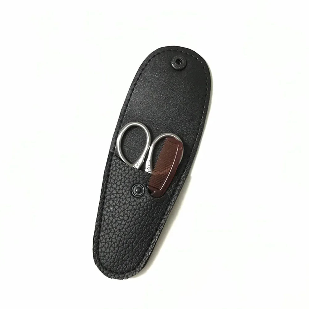 3 Pcs Beard Comb Mustache Scissors Grooming .