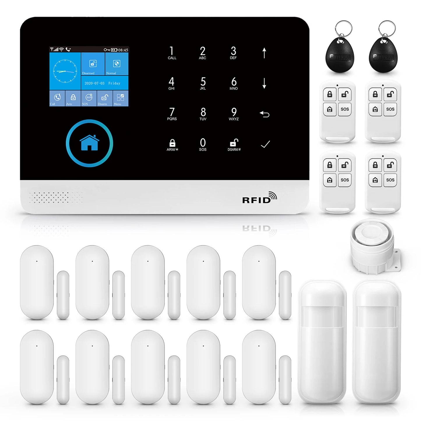 Smart Alarm System for Home Burglar Security.
