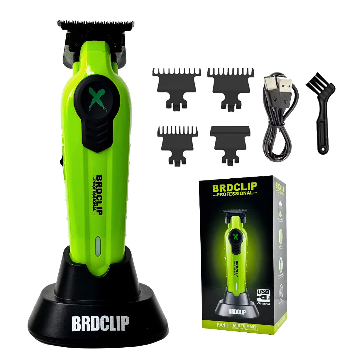 New 2025 BRDCLIP FA1T Green Professional Hair Trimmer .