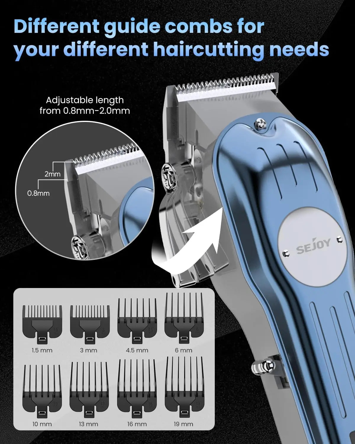 SEJOY Professional Hair Clippers for Men Cordless Clippers .