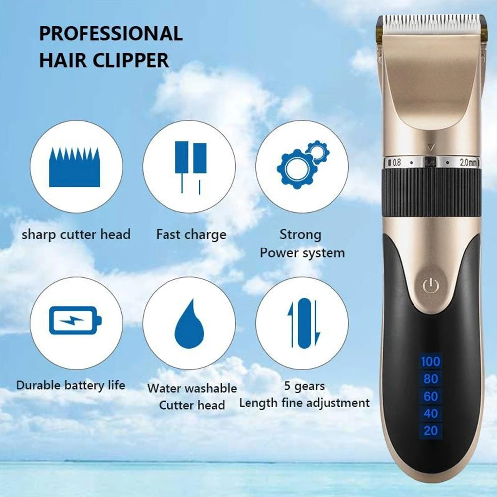 Professional Hair Clipper with Battery Power .