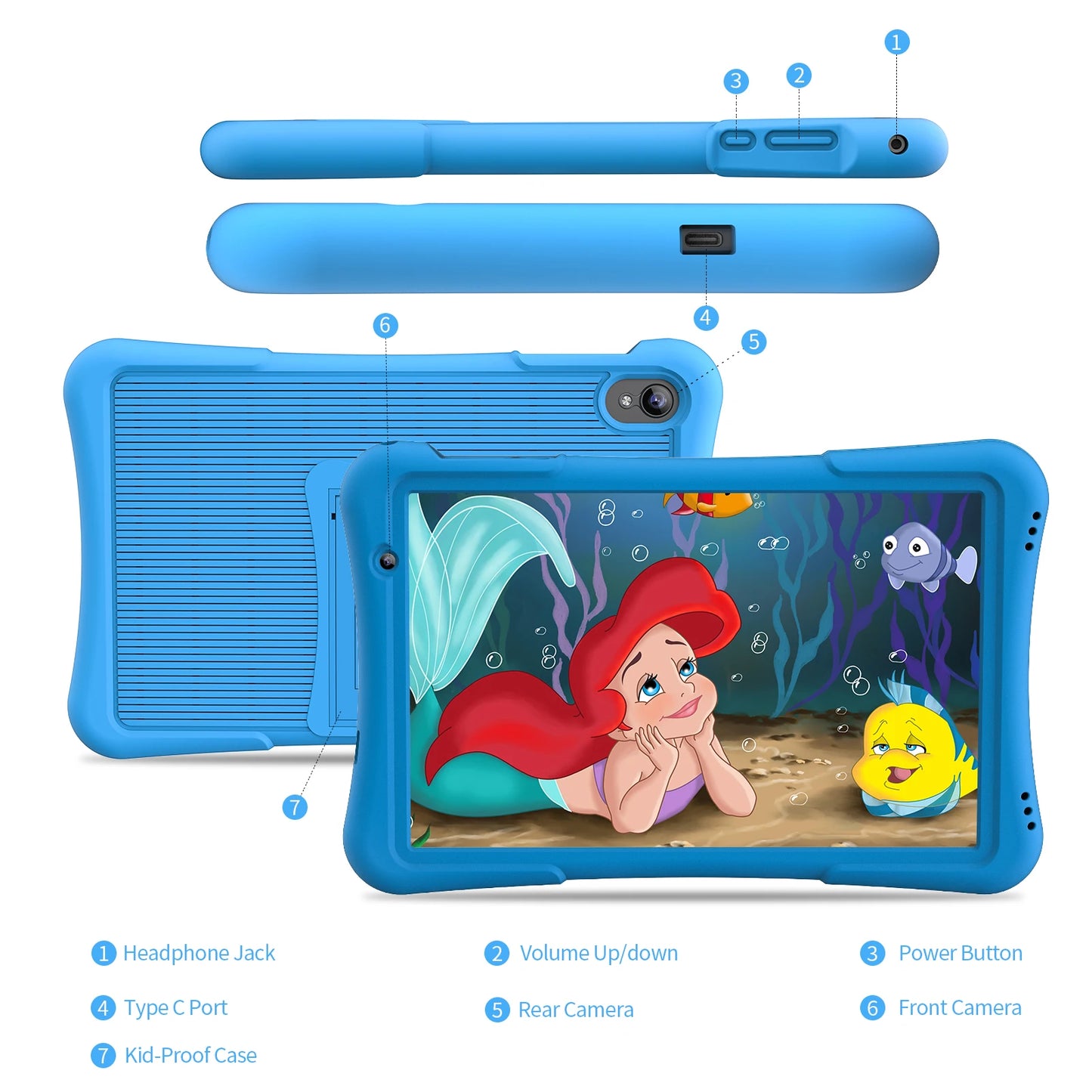 PRITOM 10 inch kids tablet Android 12