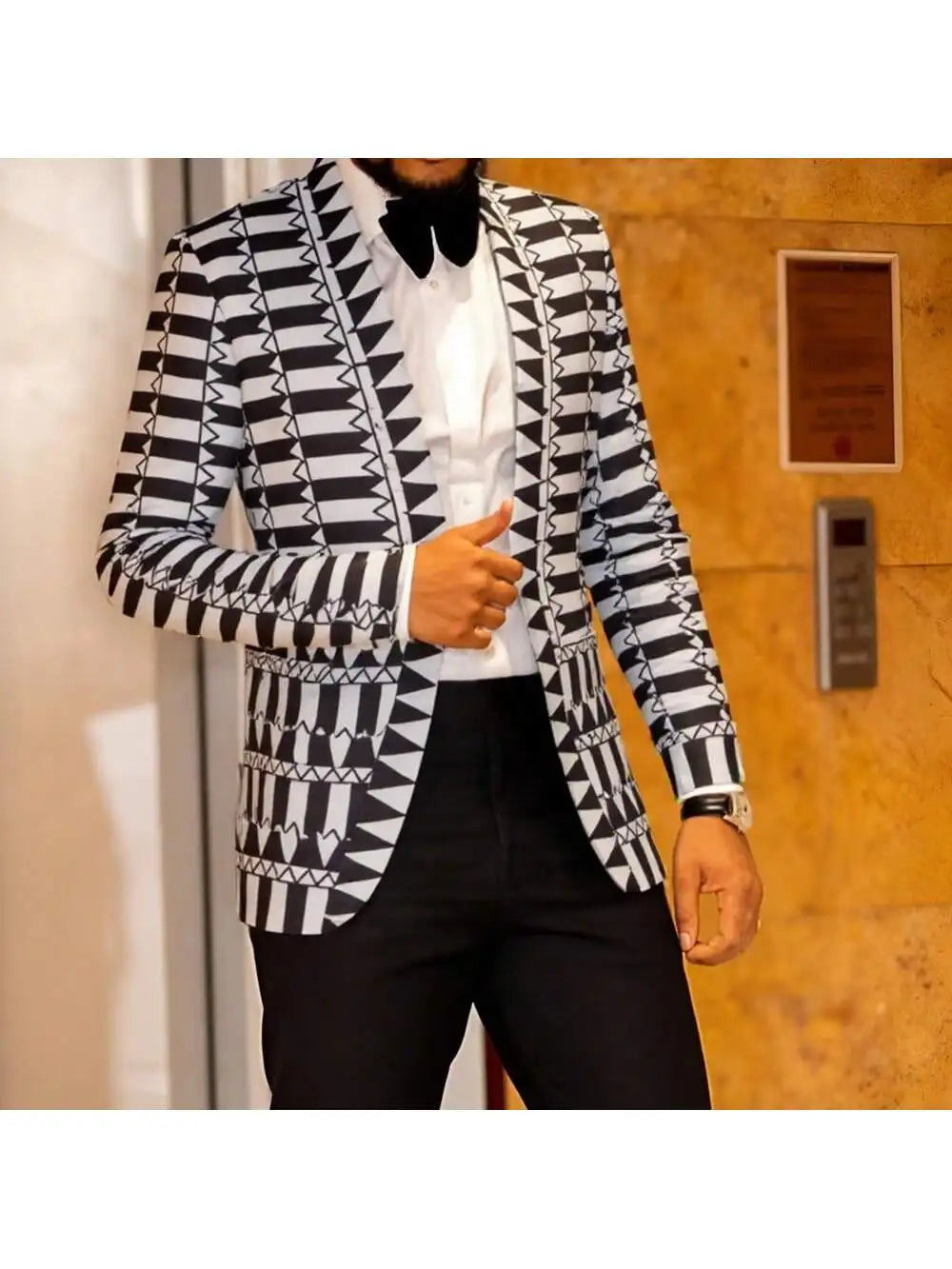 Blazer for Men Notched Casual Business Jackets .