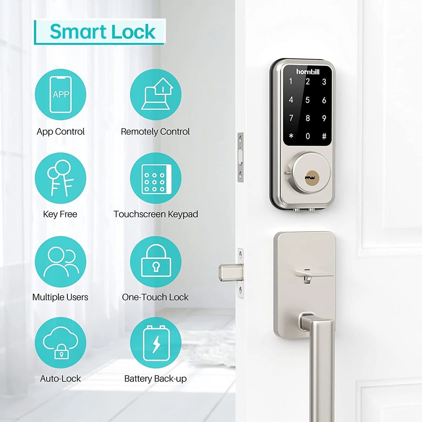 Smart Front Door Deadbolt Keyless Locks .