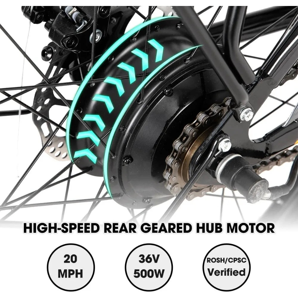 Electric Bike for Adults Men Women Cruiser.