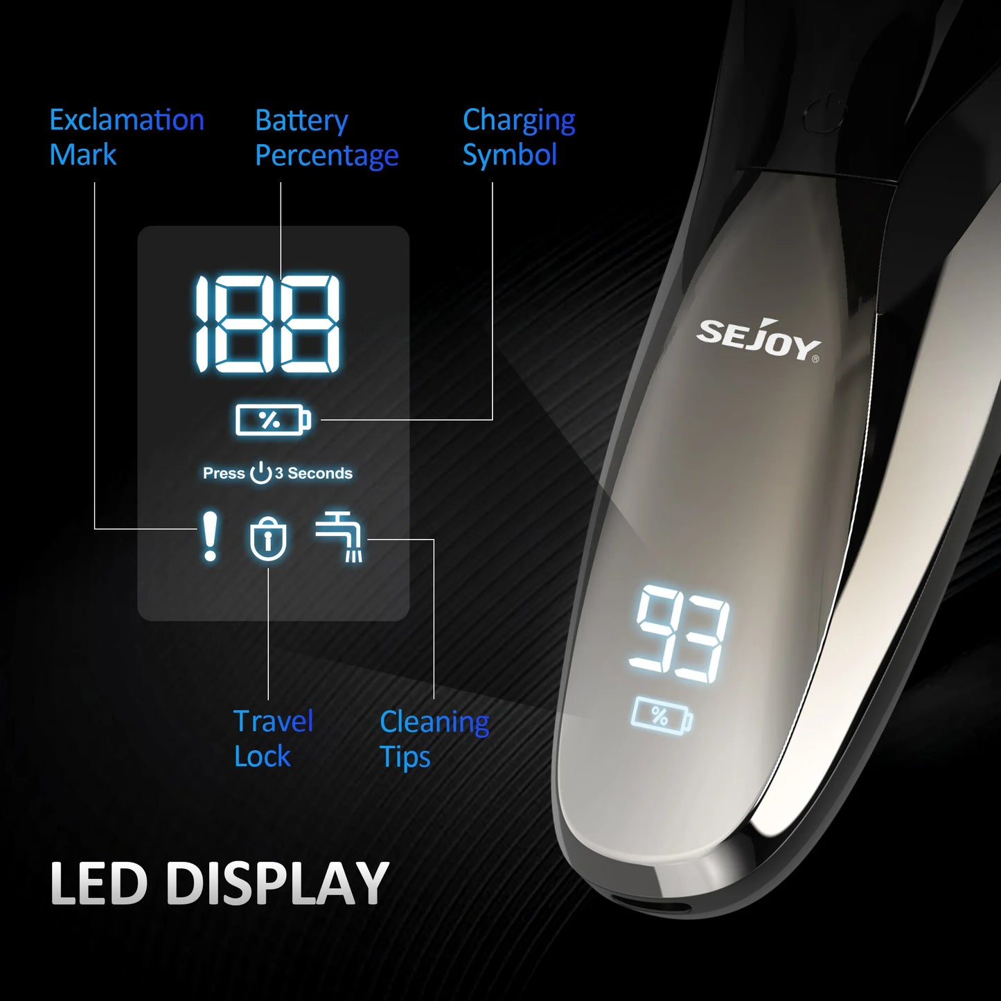 2 in 1 Electric Shaver 3D Men Razor Beard Trimmer .