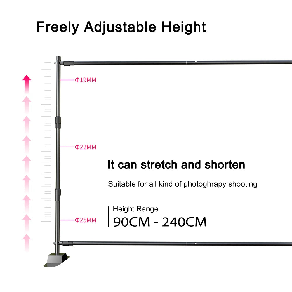 Double-Crossbar Backdrop Background Stand Kit.
