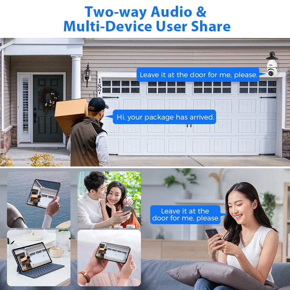 Hiseeu 3MP Wifi PTZ IP Camera E27 Light Bulb.