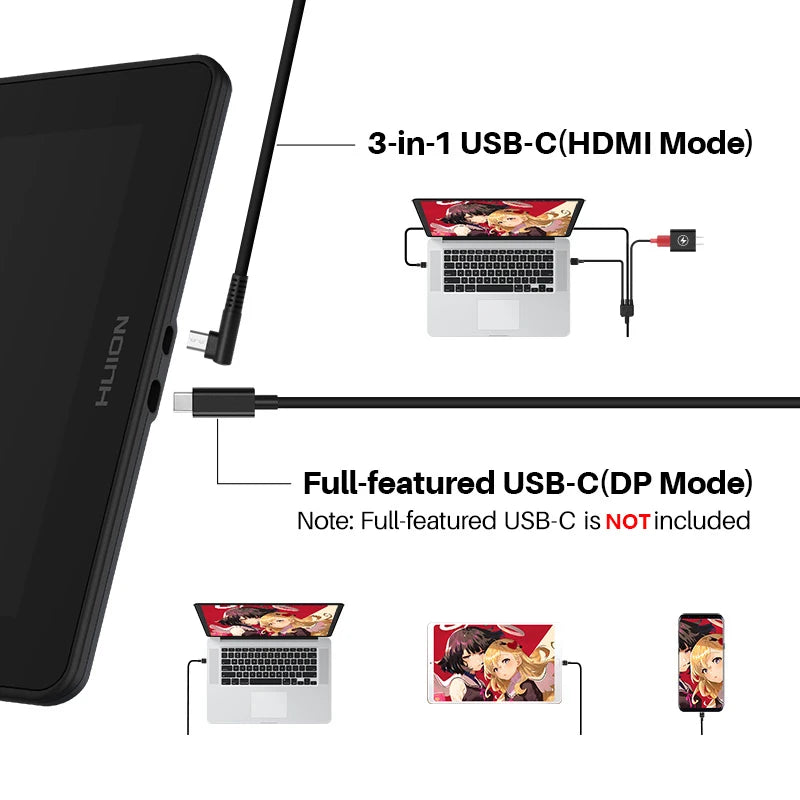 HUION Kamvas 16 Graphics Tablets Monitor with Screen .