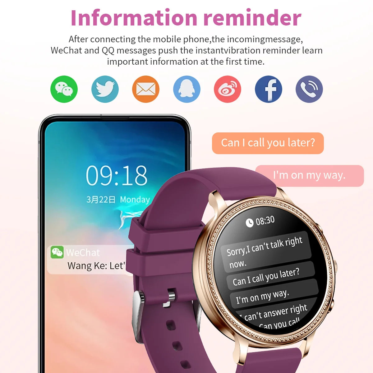 XIAOMI Mijia Luxury Women Smartwatch Bluetooth Call .