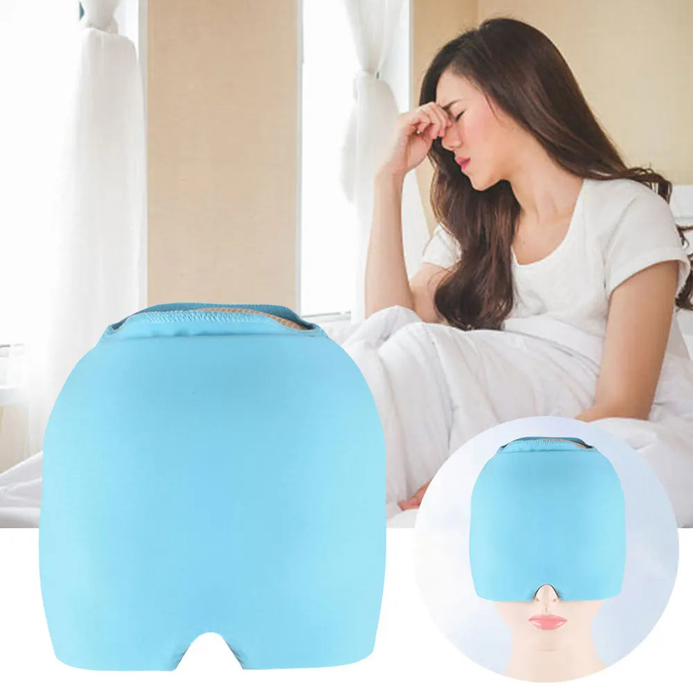 Migraine Relief Gel Ice Cold Compress Therapy Cap .
