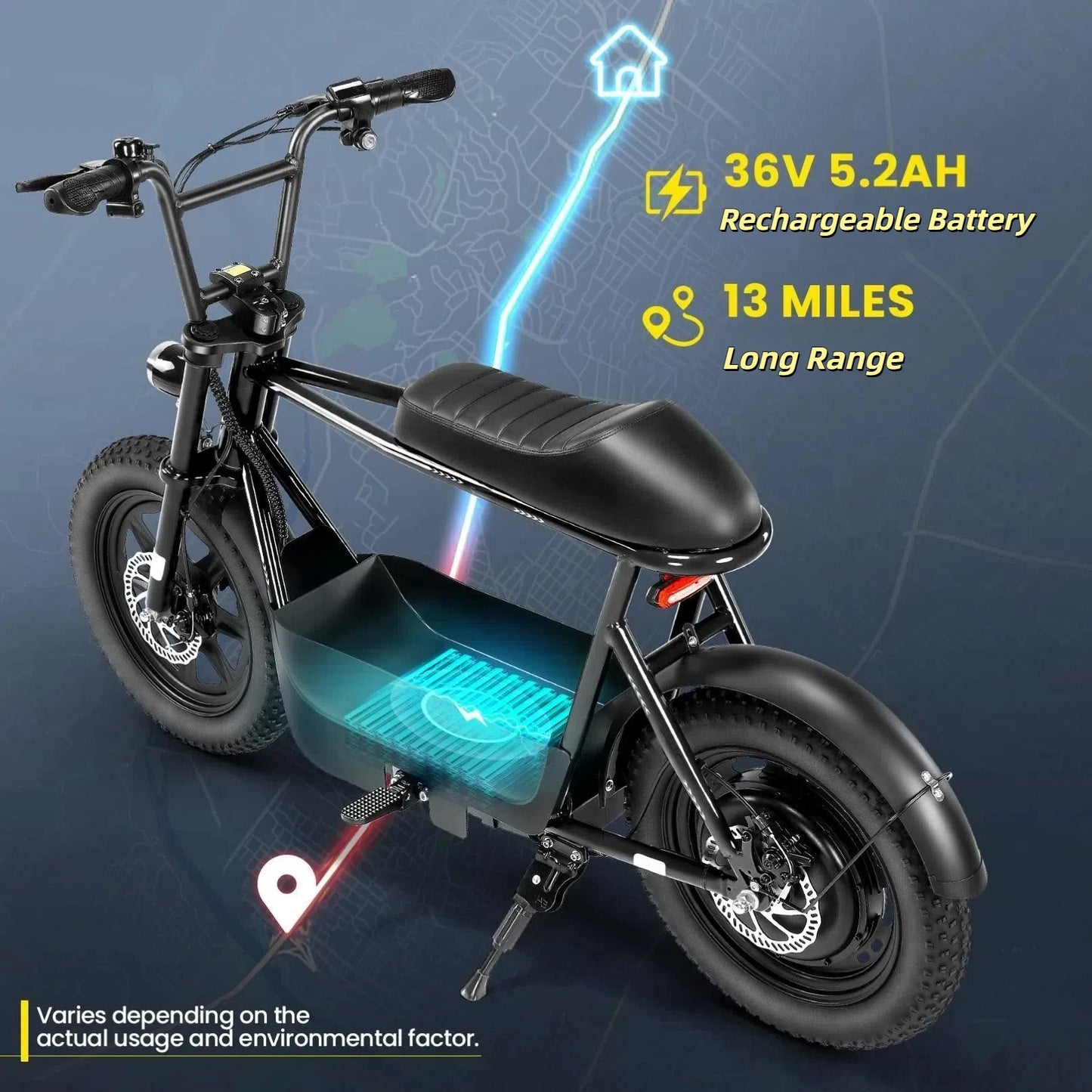 Peak 819W Electric Scooters with Seat for Adults.