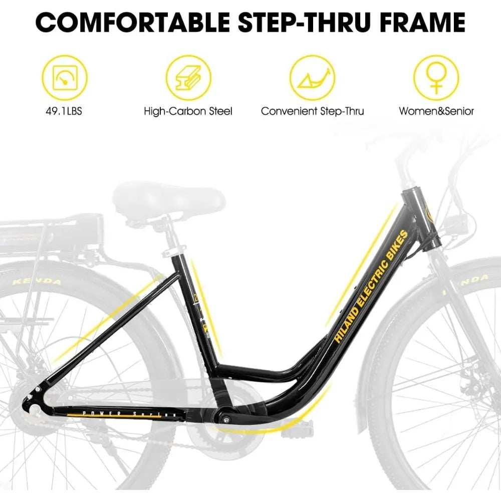 Electric Bike for Adults Men Women Cruiser.