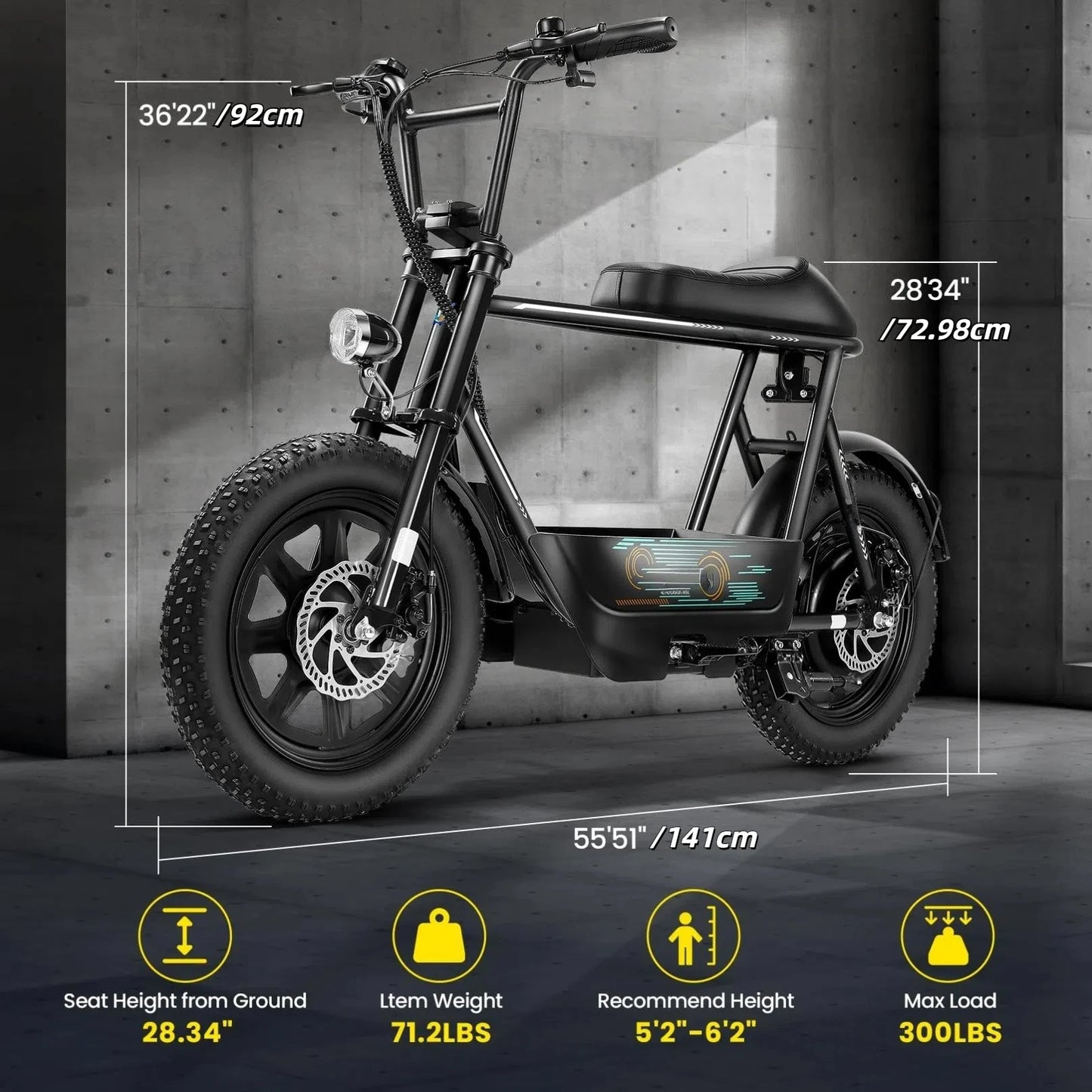Peak 819W Electric Scooters with Seat for Adults.