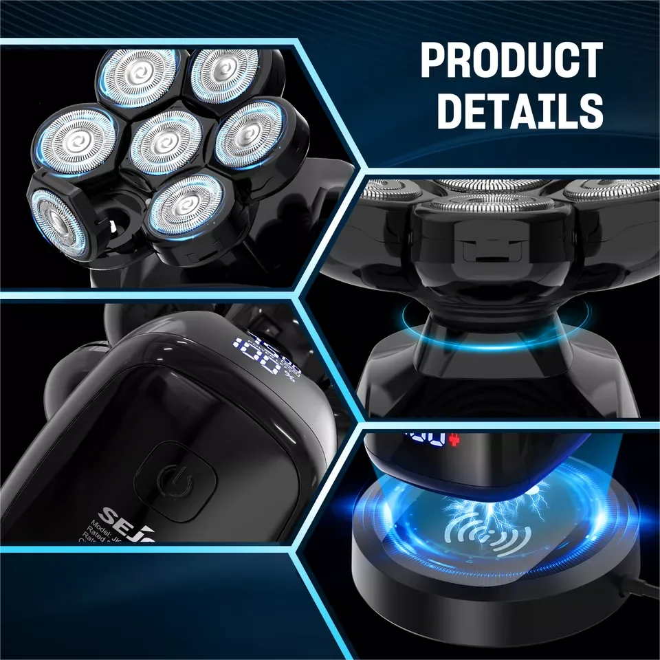 SEJOY 6-in-1 Multifunctional 7D Head Shavers .