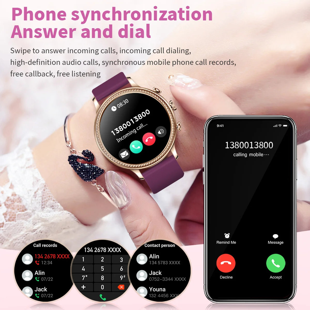 XIAOMI Mijia Luxury Women Smartwatch Bluetooth Call .