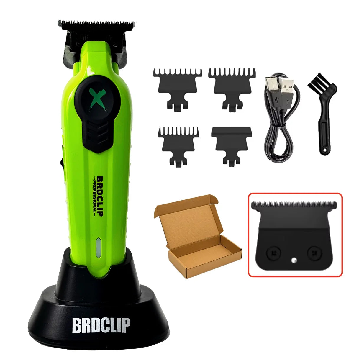 New 2025 BRDCLIP FA1T Green Professional Hair Trimmer .