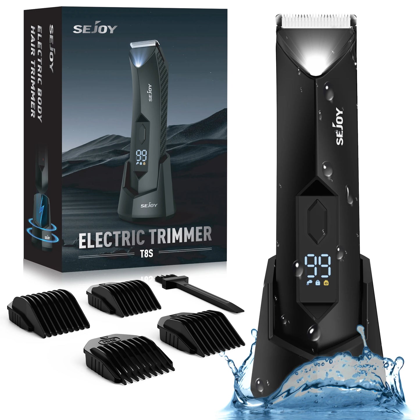 SEJOY Hair Trimmer Men Facial Beard Body Grooming Rechargeable.