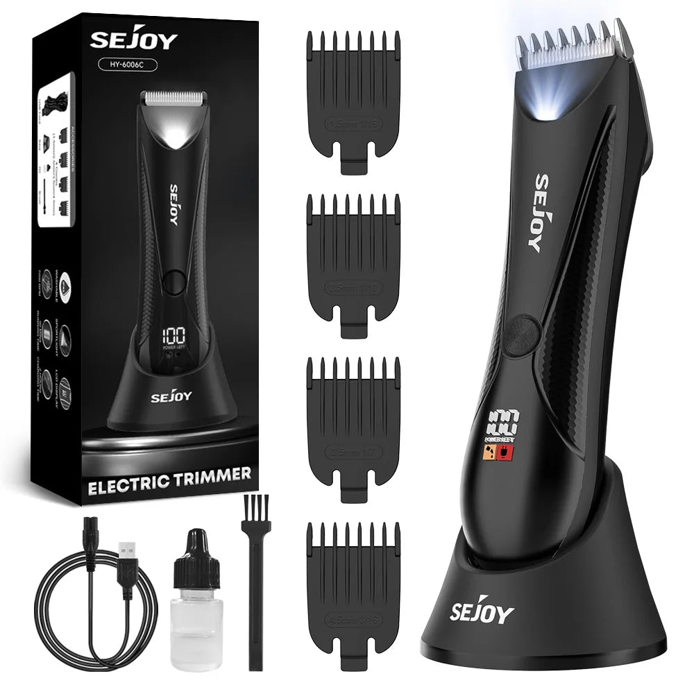 SEJOY Hair Trimmer Men Facial Beard Body Grooming Rechargeable.