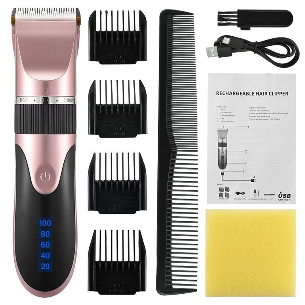 Professional Hair Clipper with Battery Power .