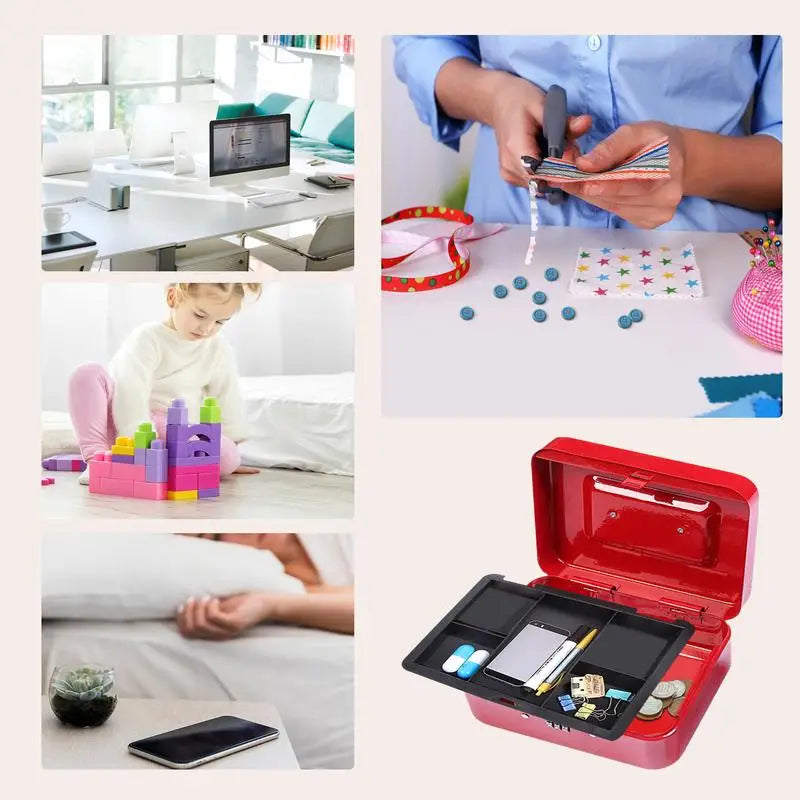 Mini Travel Safe Security Case Lock Box.