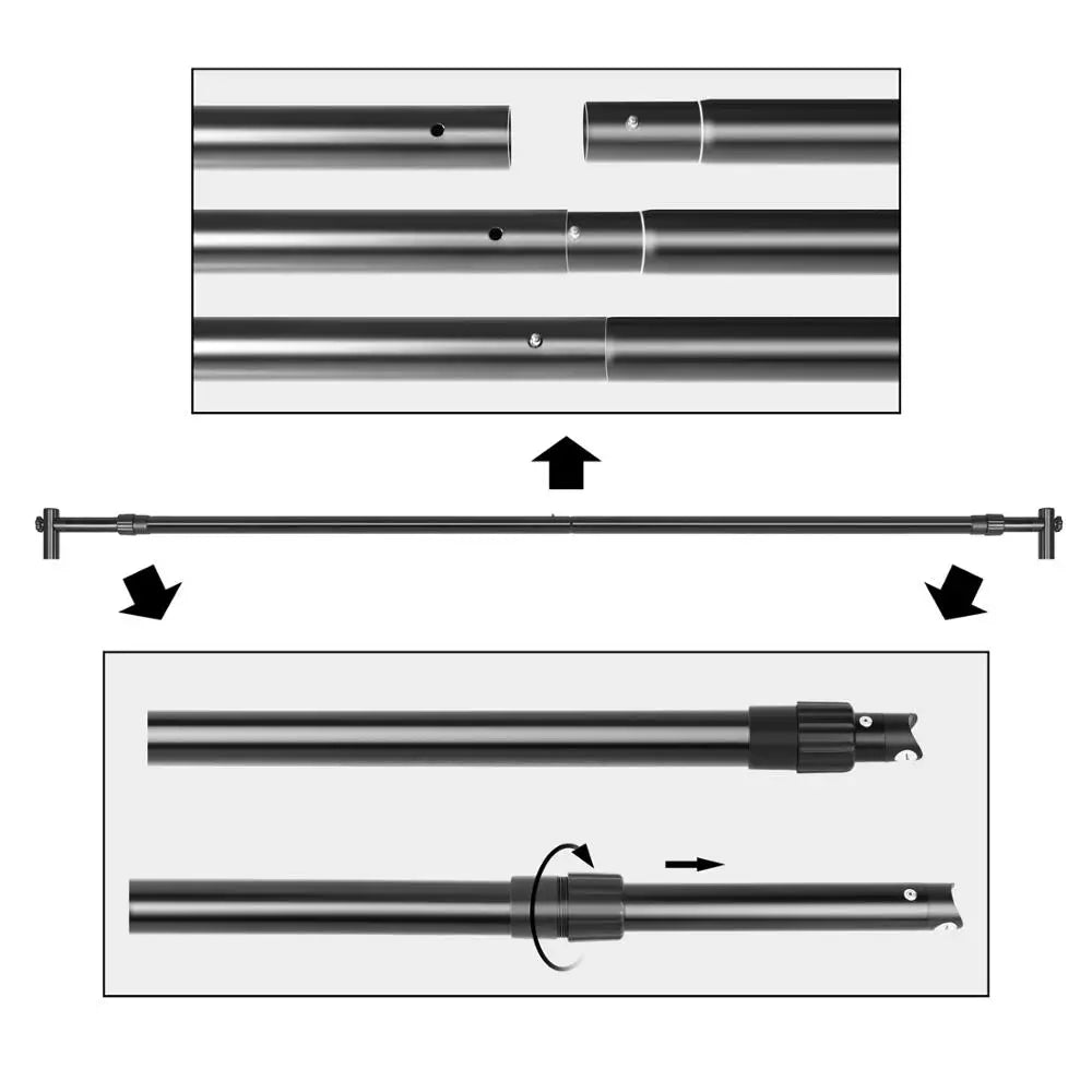 Double-Crossbar Backdrop Background Stand Kit.