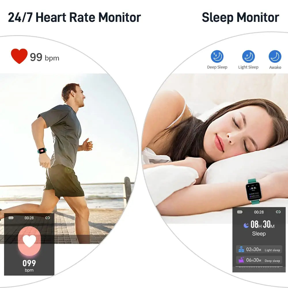 Jxrev Smart Watch, Fitness Tracker Watch for Men Women.