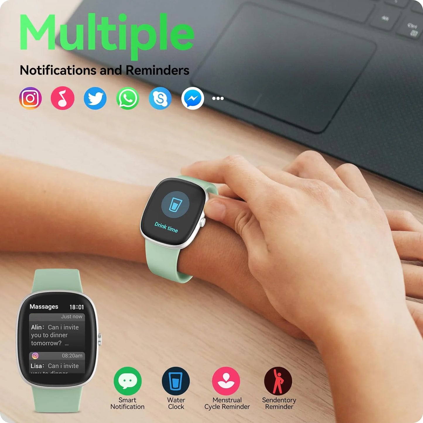 Smart Watches for Men Women Sleep Tracking.