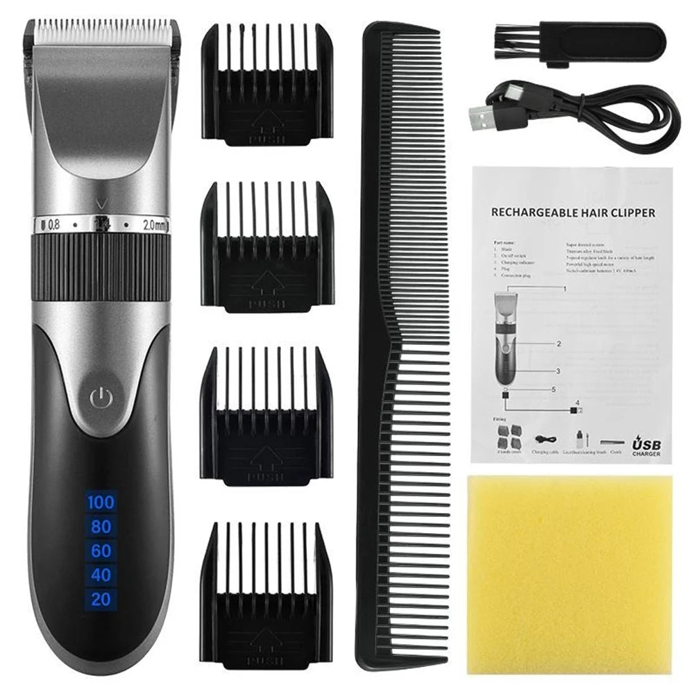 Professional Hair Clipper with Battery Power .